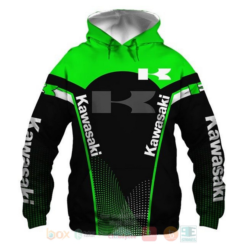 Kawasaki_green_black_3D_shirt_hoodie