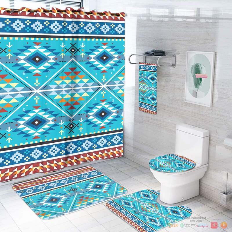 Light_Blue_Pattern_Native_American_Bathroom_Set