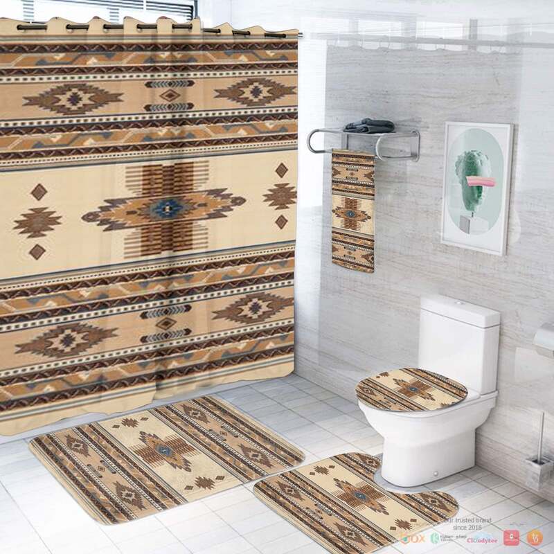 Light_Brown_Pattern_Native_American_Bathroom_Set