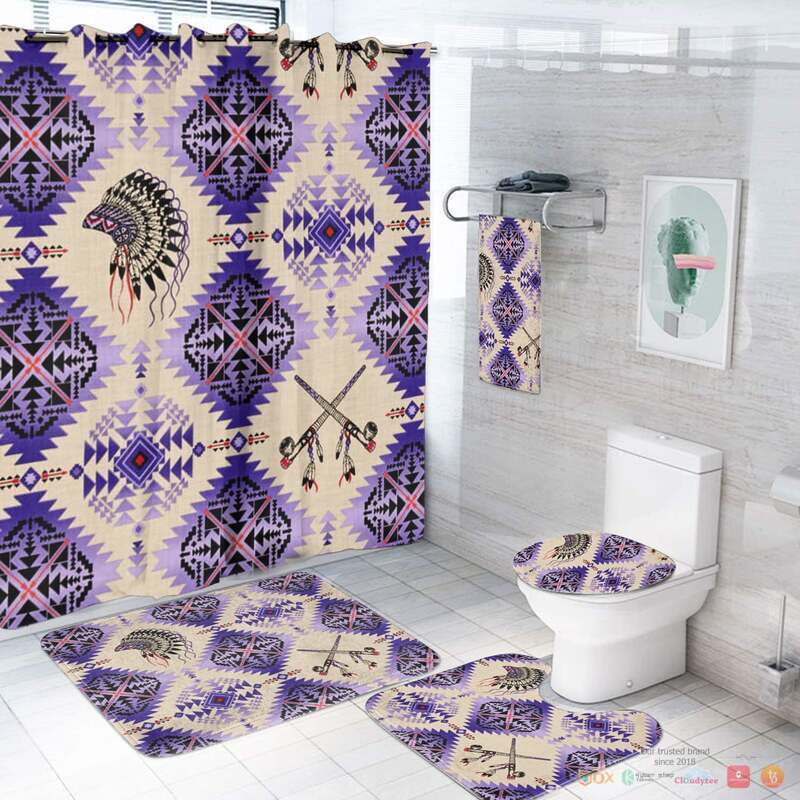 Light_Purple_Pattern_Native_American_Bathroom_Set