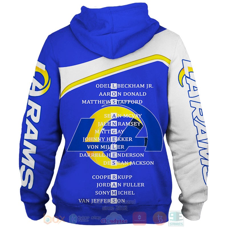 Los_Angeles_Rams_white_blue_3D_shirt_hoodie_1