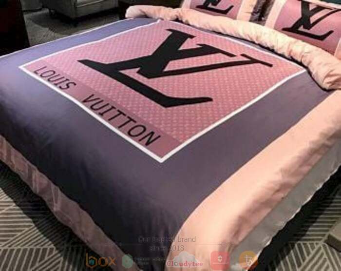 Louis_Vuiton_Pink_Purple_Bedding_Set