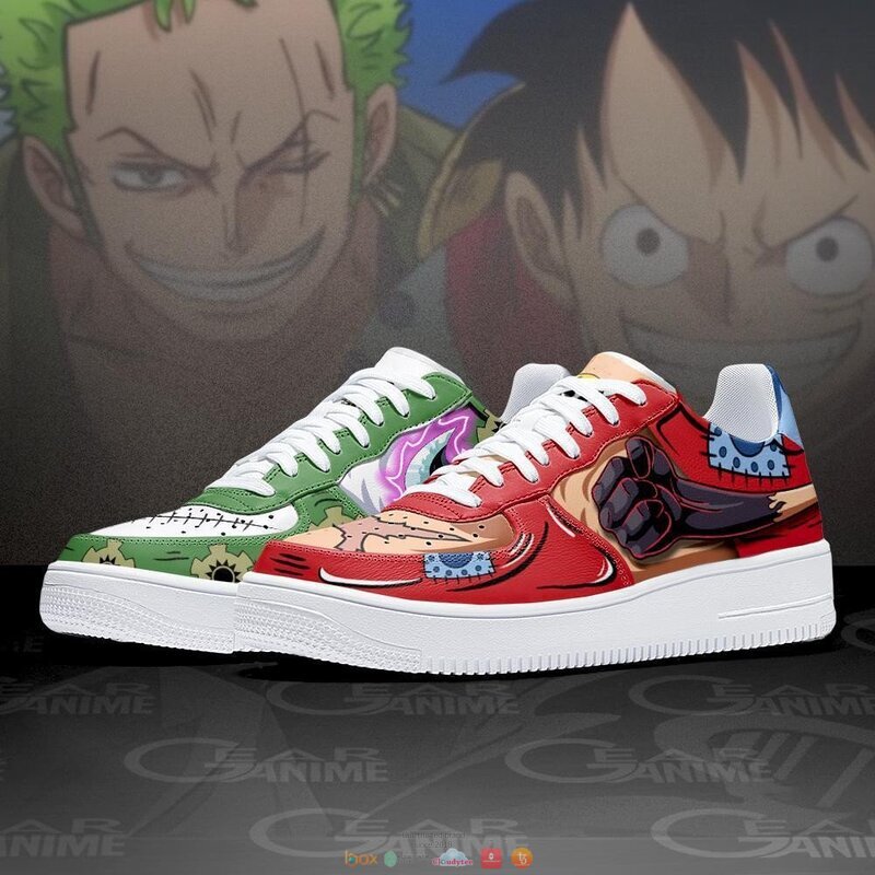 Luffy_and_Zoro_Wano_One_Piece_Anime_Nike_Air_Force_Shoes_1