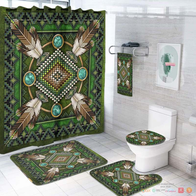 Mandala_Green_Native_American_Bathroom_Set