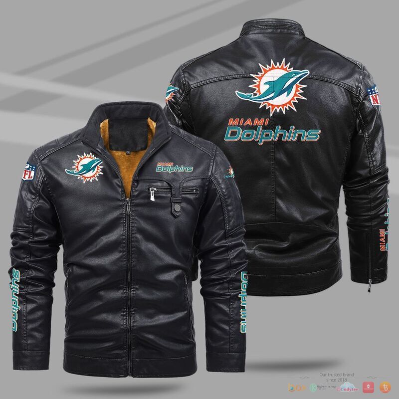 Miami_Dolphins_NFL_Trend_Fleece_Leather_Jacket