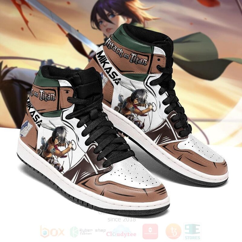 Mikasa_Ackerman_Attack_On_Titan_Anime_Air_Jordan_High_Top_Shoes_1
