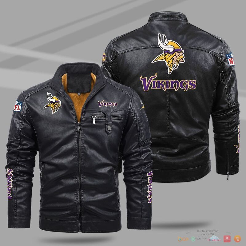 Minnesota_Vikings_NFL_Trend_Fleece_Leather_Jacket
