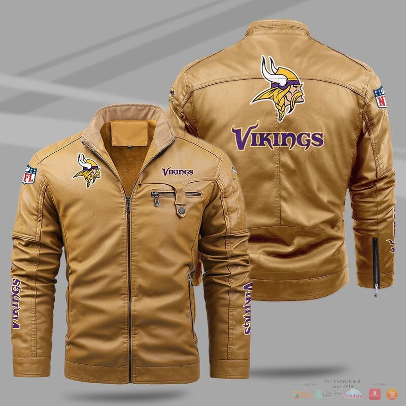 Minnesota_Vikings_NFL_Trend_Fleece_Leather_Jacket_1