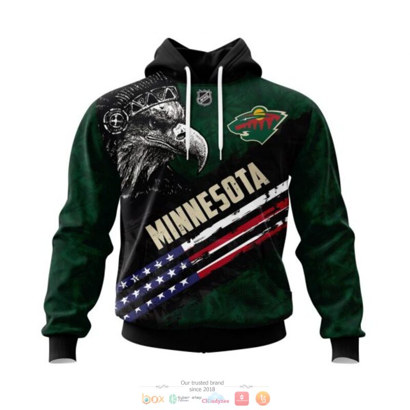 Minnesota_Wild_NHL_Eagle_American_flag_3D_shirt_hoodie