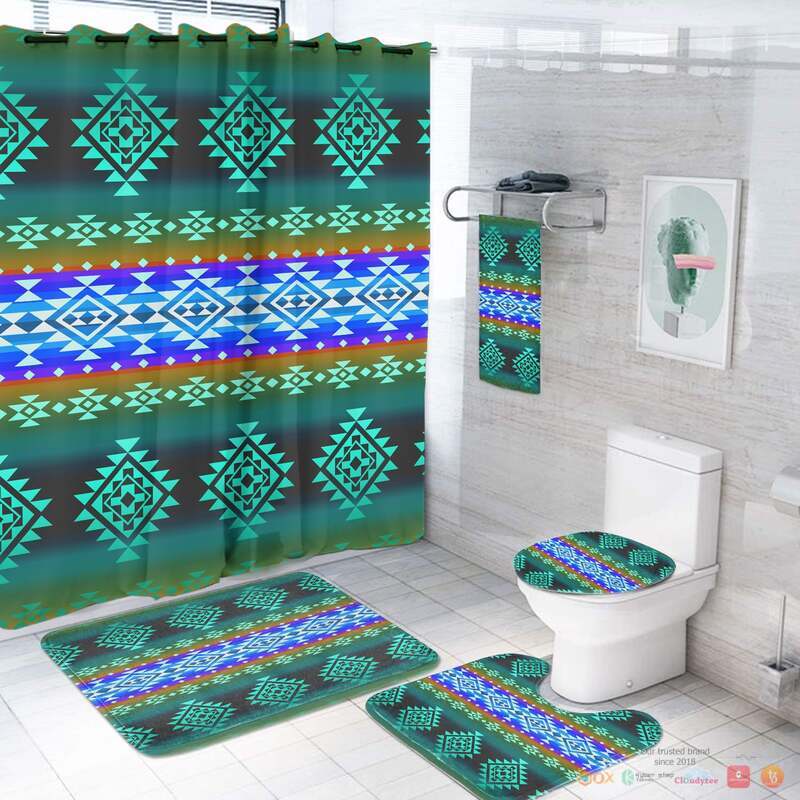 Mix_Blue_Pattern_Blue_Native_Native_American_Bathroom_set