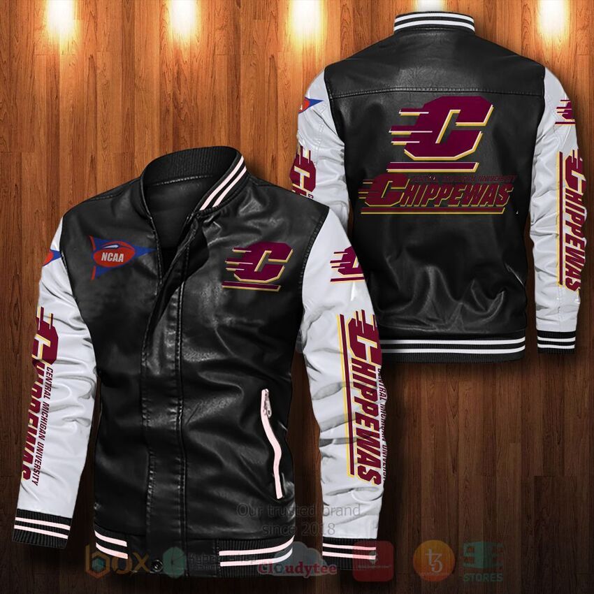 NCAA_Central_Michigan_Chippewas_Leather_Bomber_Jacket