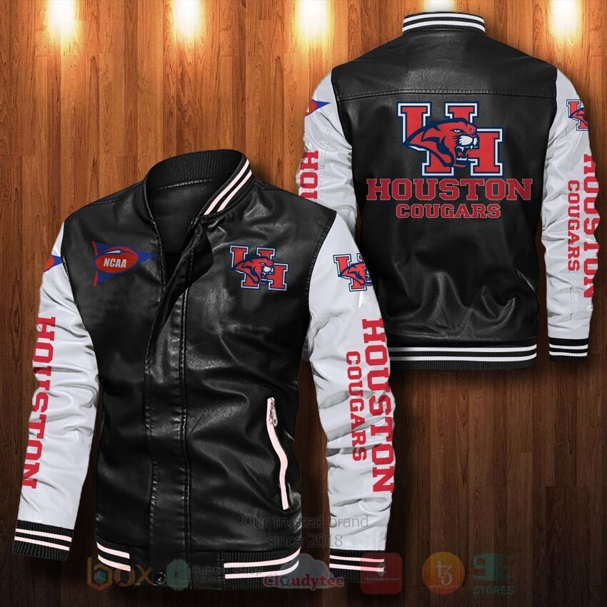 NCAA_Houston_Cougars_Leather_Bomber_Jacket