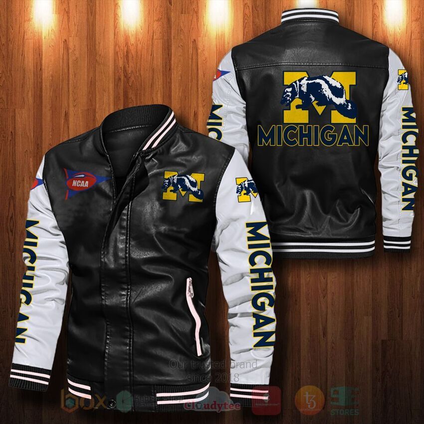 NCAA_Michigan_Wolverines_Leather_Bomber_Jacket