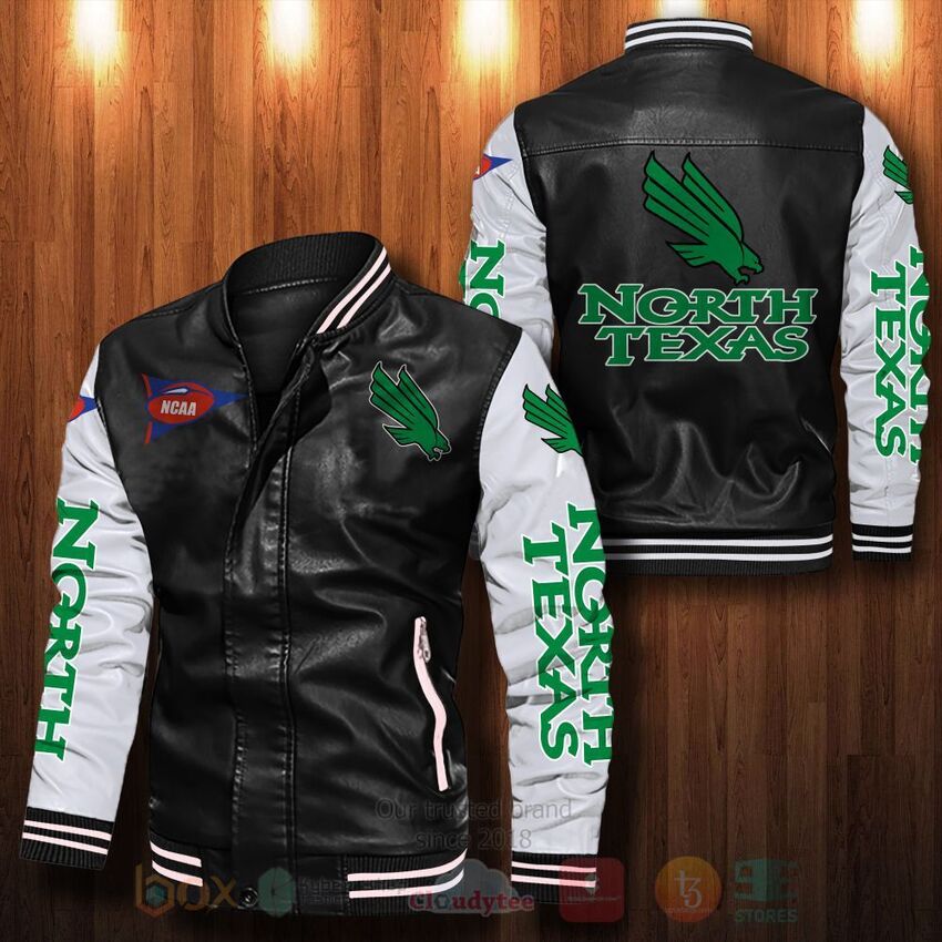 NCAA_North_Texas_Mean_Green_Leather_Bomber_Jacket