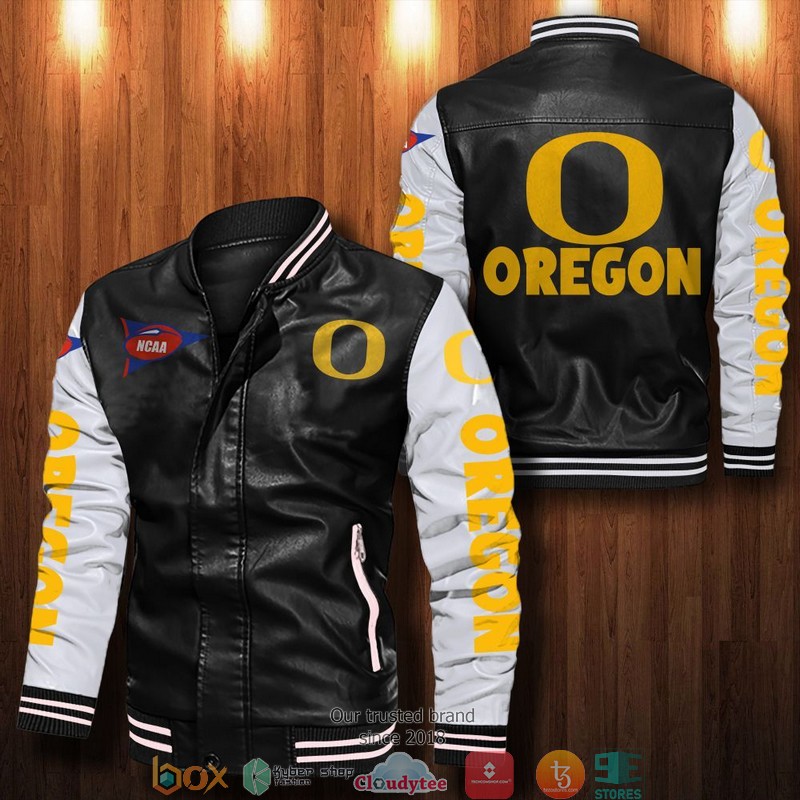 NCAA_Oregon_Ducks_Bomber_Leather_Jacket
