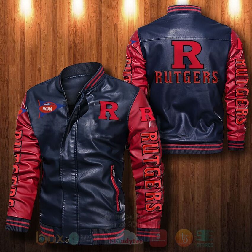 NCAA_Rutgers_Scarlet_Knights_Leather_Bomber_Jacket_1_2_3