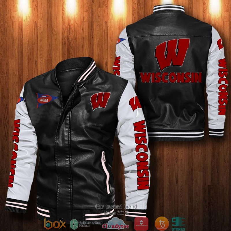 NCAA_Wisconsin_Badgers_Bomber_Leather_Jacket