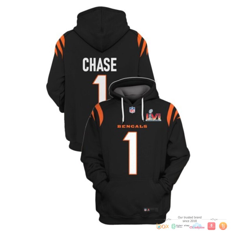 NFL_Chase_1_Cincinnati_Bengals_Black_3d_shirt_hoodie