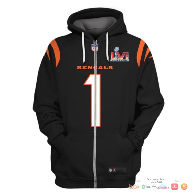 NFL_Chase_1_Cincinnati_Bengals_Black_3d_shirt_hoodie_1