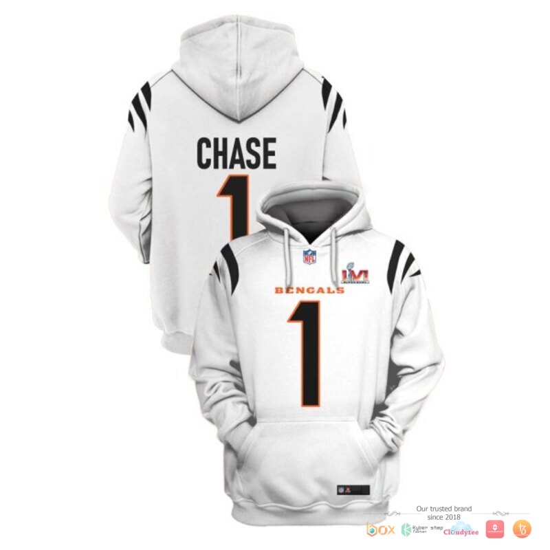 NFL_Chase_1_Cincinnati_Bengals_White_3d_shirt_hoodie
