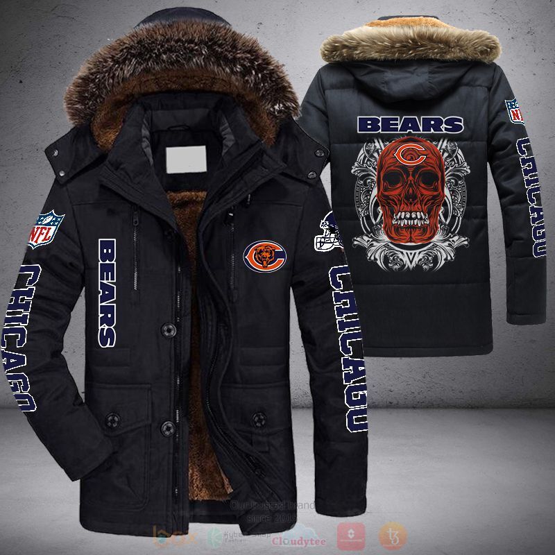NFL_Chicago_Bears_Red_Skull_Parka_Jacket
