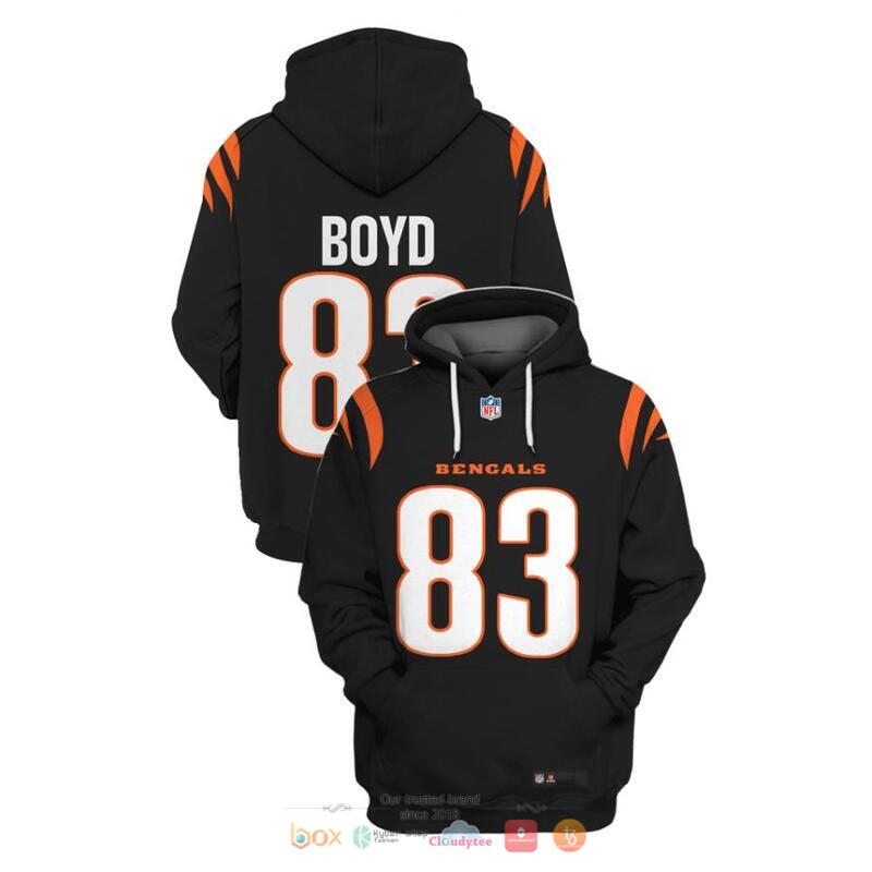 NFL_Cincinnati_Bengals_Boyd_83_Black_3d_shirt_hoodie