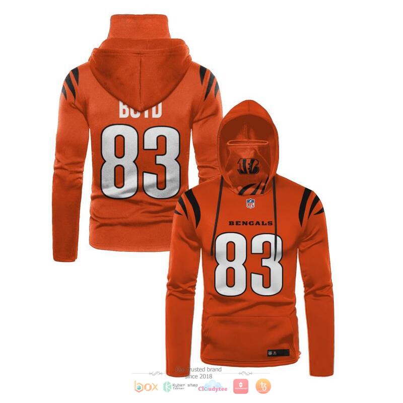 NFL_Cincinnati_Bengals_Boyd_83_Orange_3d_hoodie_mask