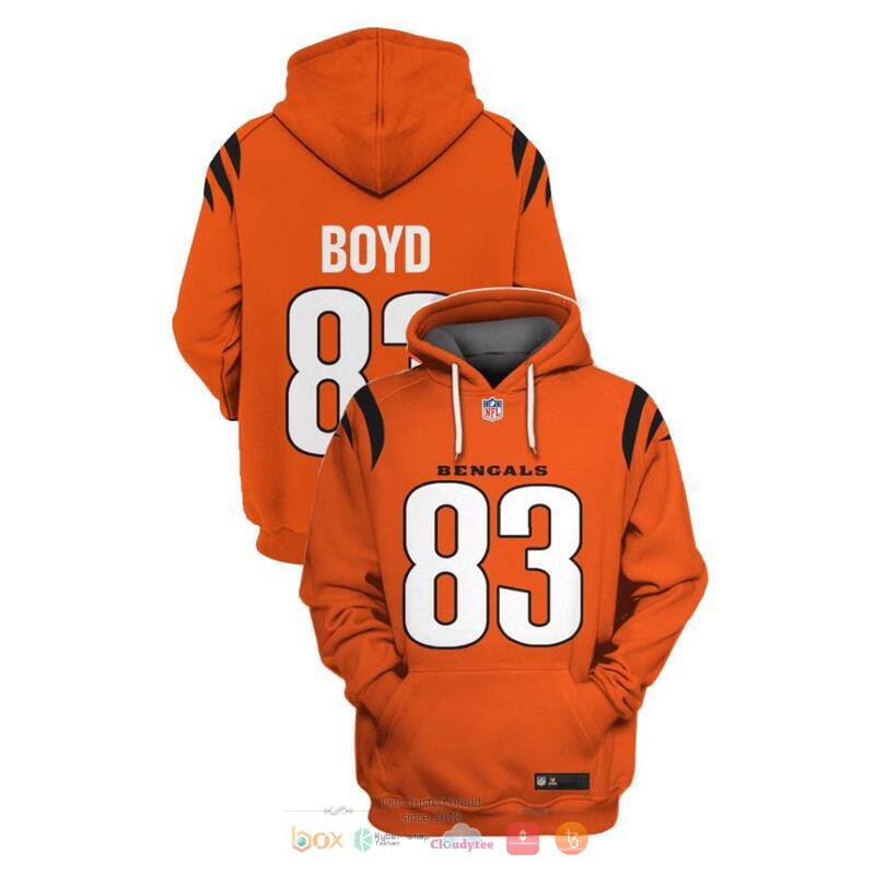 NFL_Cincinnati_Bengals_Boyd_83_Orange_3d_shirt_hoodie
