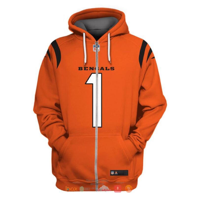 NFL_Cincinnati_Bengals_Chase_1_Orange_3d_shirt_hoodie_1
