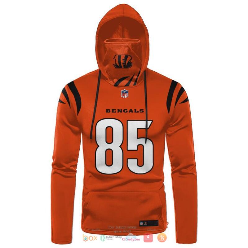 NFL_Cincinnati_Bengals_Higgins_85_Orange_3d_hoodie_mask_1
