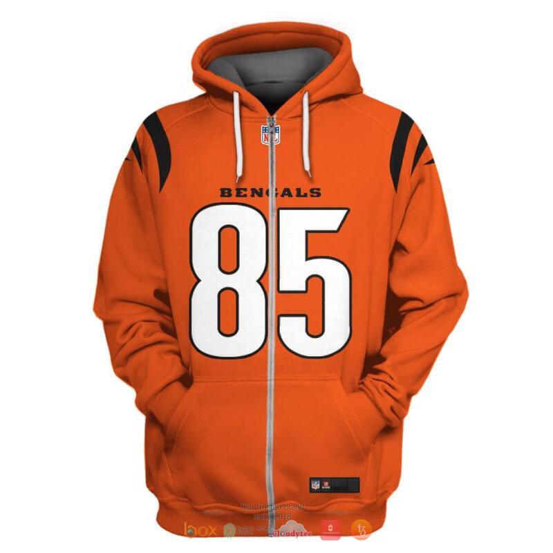 NFL_Cincinnati_Bengals_Higgins_85_Orange_3d_shirt_hoodie_1