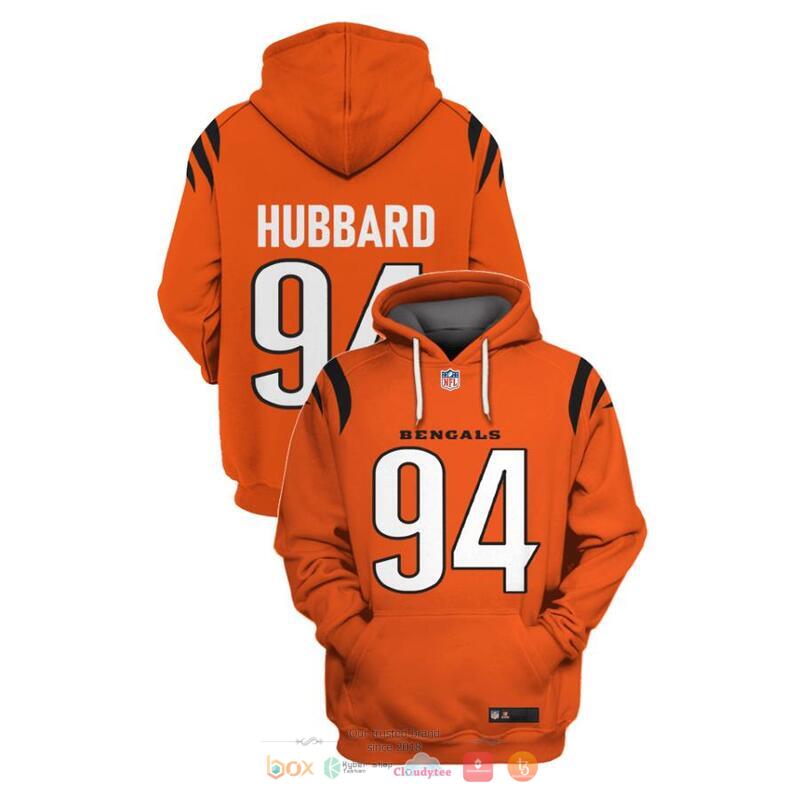 NFL_Cincinnati_Bengals_Hubbard_94_Orange_3d_shirt_hoodie