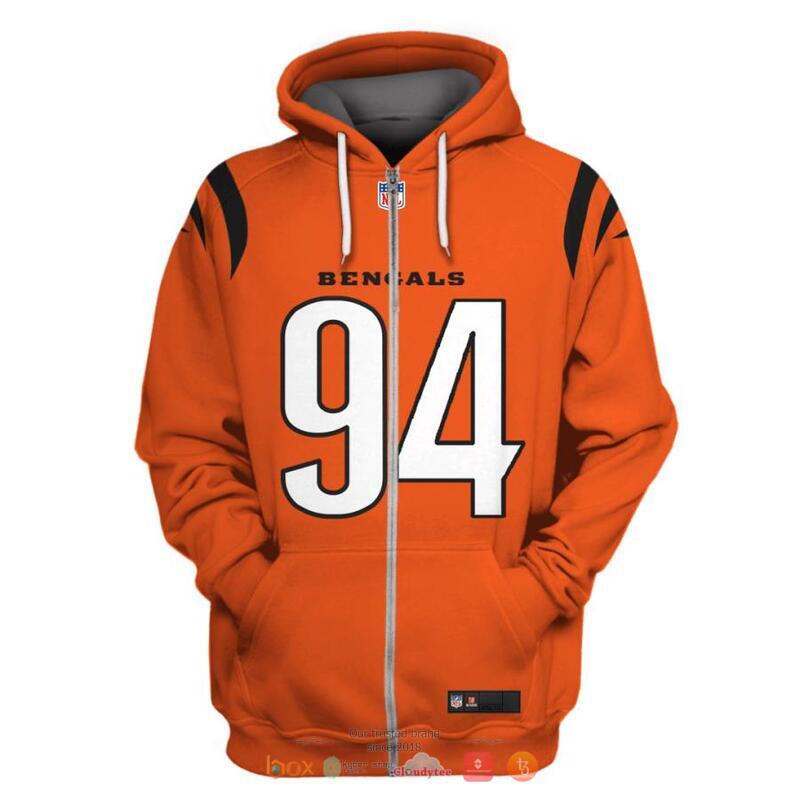 NFL_Cincinnati_Bengals_Hubbard_94_Orange_3d_shirt_hoodie_1