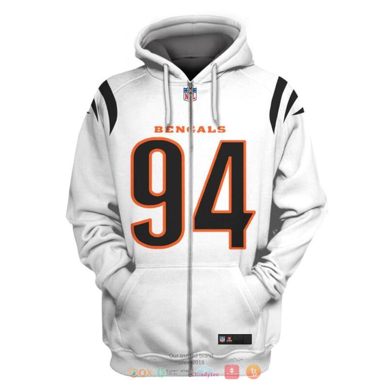 NFL_Cincinnati_Bengals_Hubbard_94_White_3d_shirt_hoodie_1