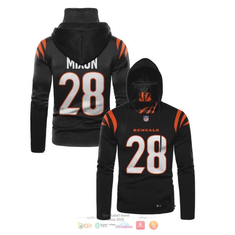 NFL_Cincinnati_Bengals_Mixon_28_Black_3d_hoodie_mask