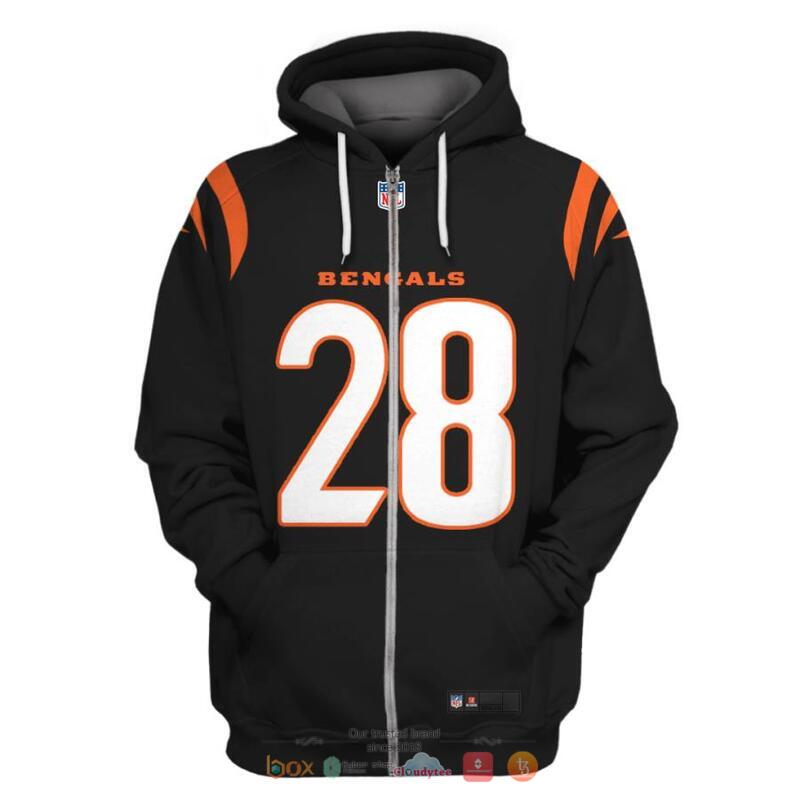 NFL_Cincinnati_Bengals_Mixon_28_Black_3d_shirt_hoodie_1