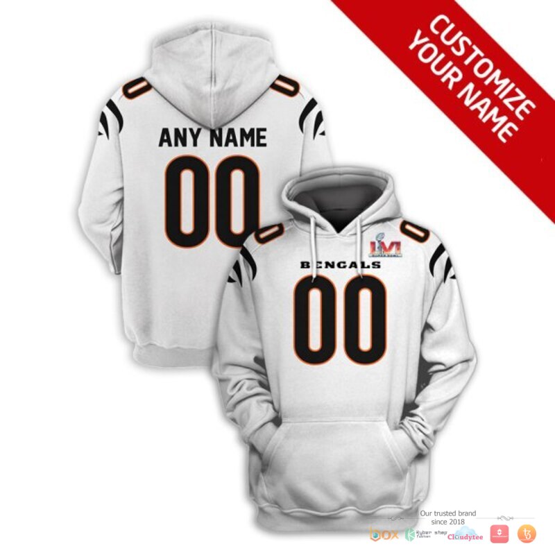NFL_Cincinnati_Bengals_White_Custom_3d_shirt_hoodie