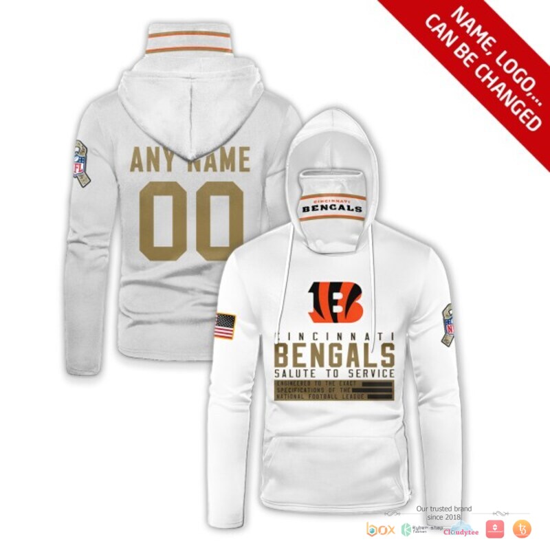 NFL_Cincinnati_Bengals_White_Salute_to_service_Custom_3d_hoodie_mask