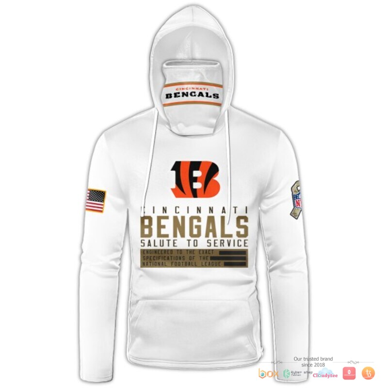 NFL_Cincinnati_Bengals_White_Salute_to_service_Custom_3d_hoodie_mask_1