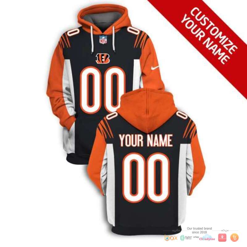 NFL_Cincinnati_Bengals_black_Orange_Custom_3d_shirt_hoodie