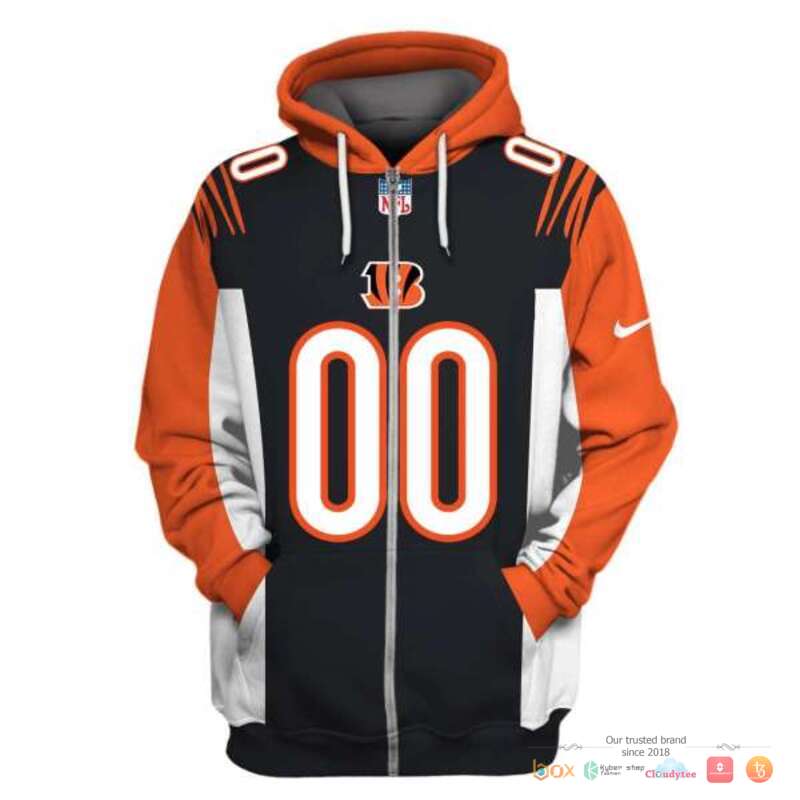 NFL_Cincinnati_Bengals_black_Orange_Custom_3d_shirt_hoodie_1