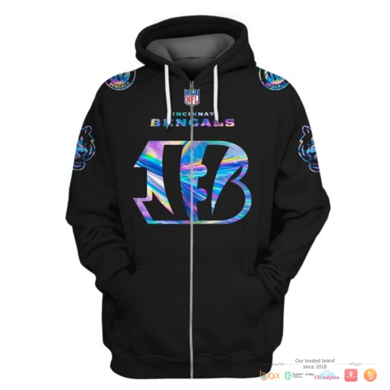 NFL_Cincinnati_Bengals_black_hologram_Custom_3d_shirt_hoodie_1
