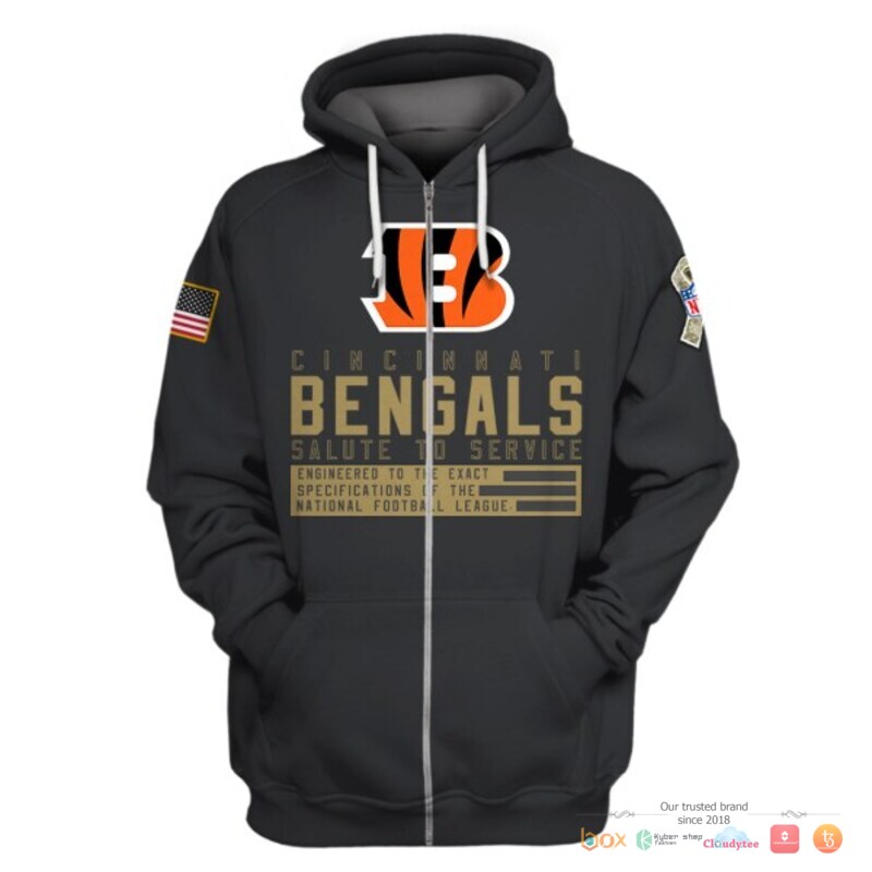 NFL_Cincinnati_Bengals_salute_to_service_black_Custom_3d_shirt_hoodie_1