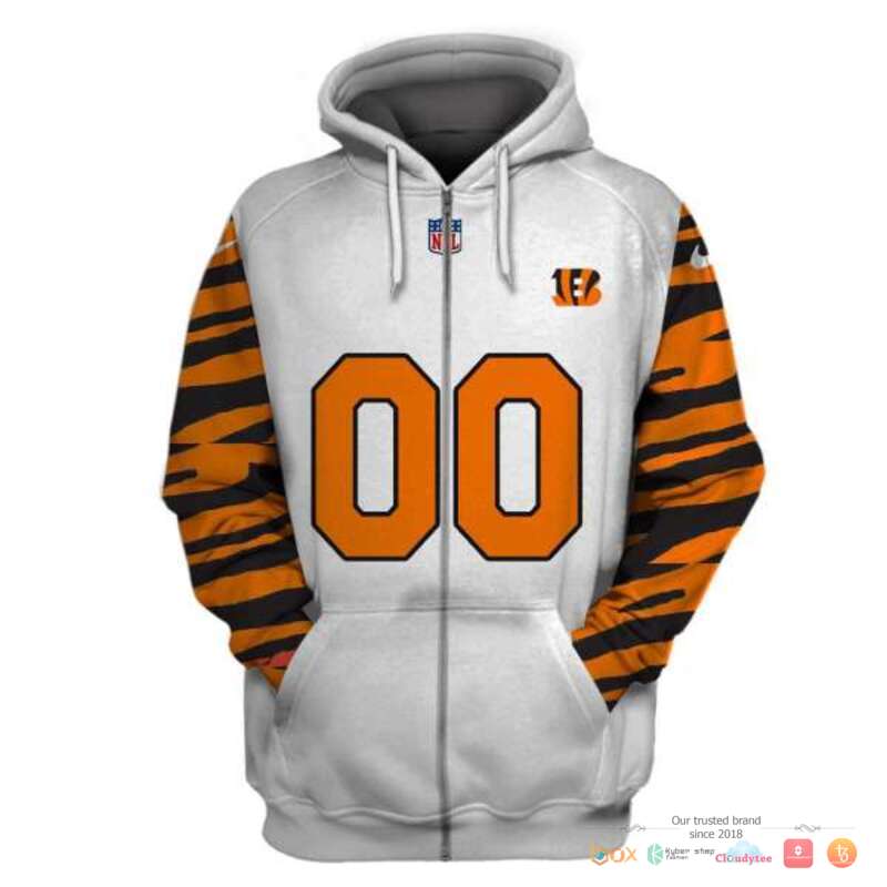 NFL_Cincinnati_Bengals_white_orange_line_Custom_3d_shirt_hoodie_1