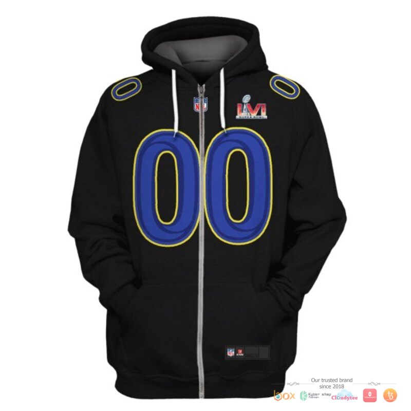 NFL_Los_Angeles_Rams_black_Custom_3d_shirt_hoodie_1