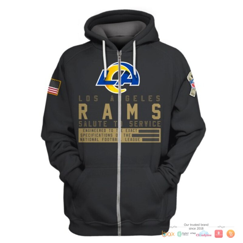 NFL_Los_Angeles_Rams_black_salute_to_service_Custom_3d_shirt_hoodie_1