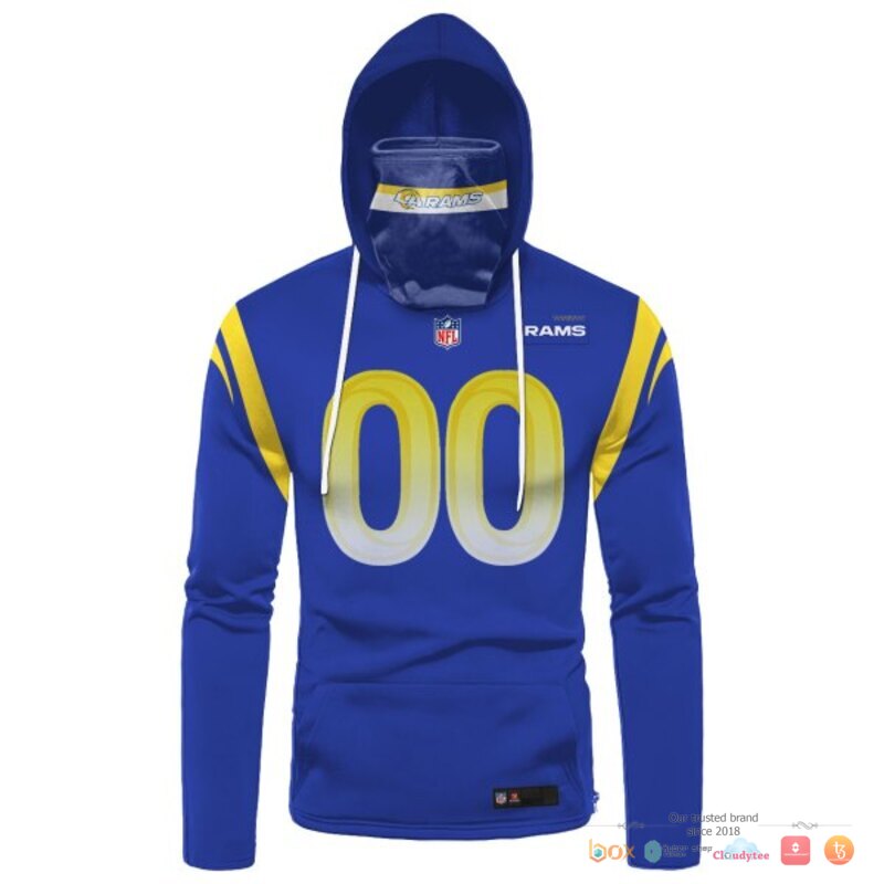 NFL_Los_Angeles_Rams_blue_Custom_3d_hoodie_mask_1