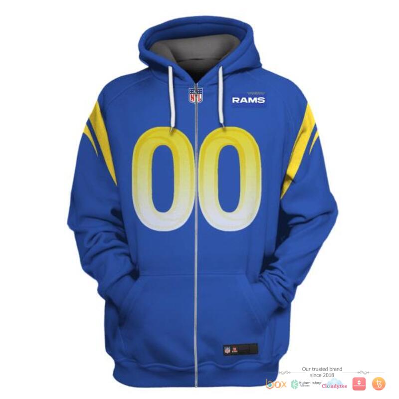 NFL_Los_Angeles_Rams_blue_Custom_3d_shirt_hoodie_1