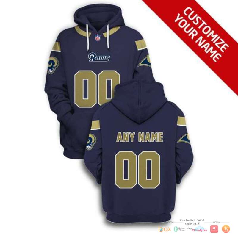 NFL_Los_Angeles_Rams_navy_Custom_3d_shirt_hoodie