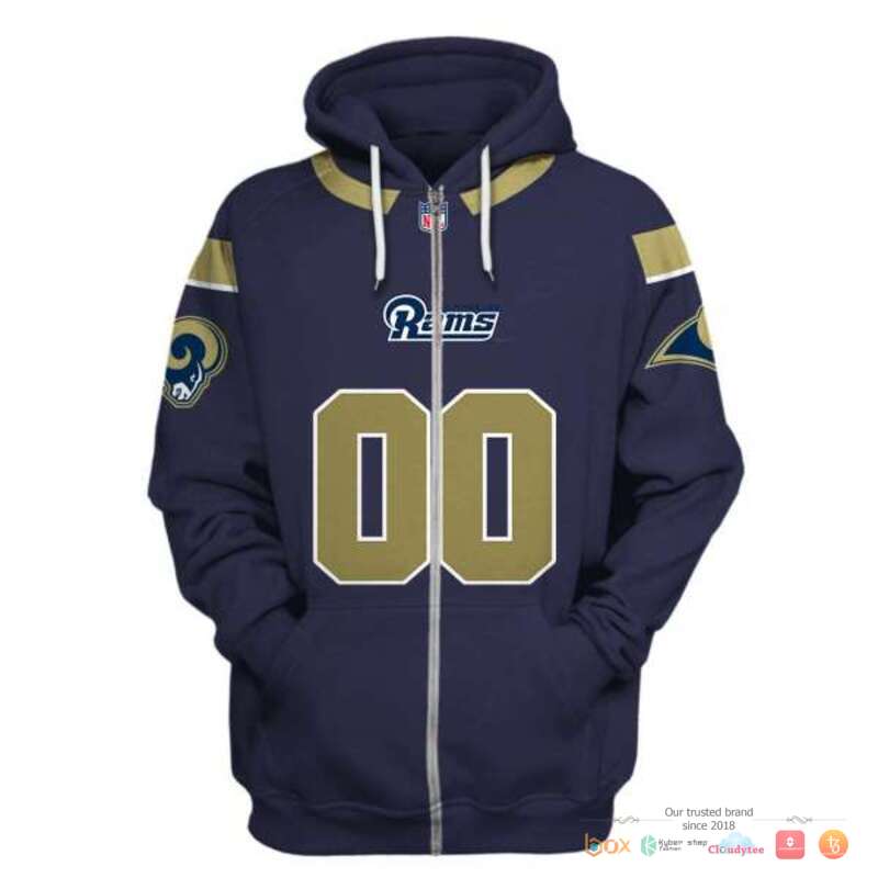 NFL_Los_Angeles_Rams_navy_Custom_3d_shirt_hoodie_1